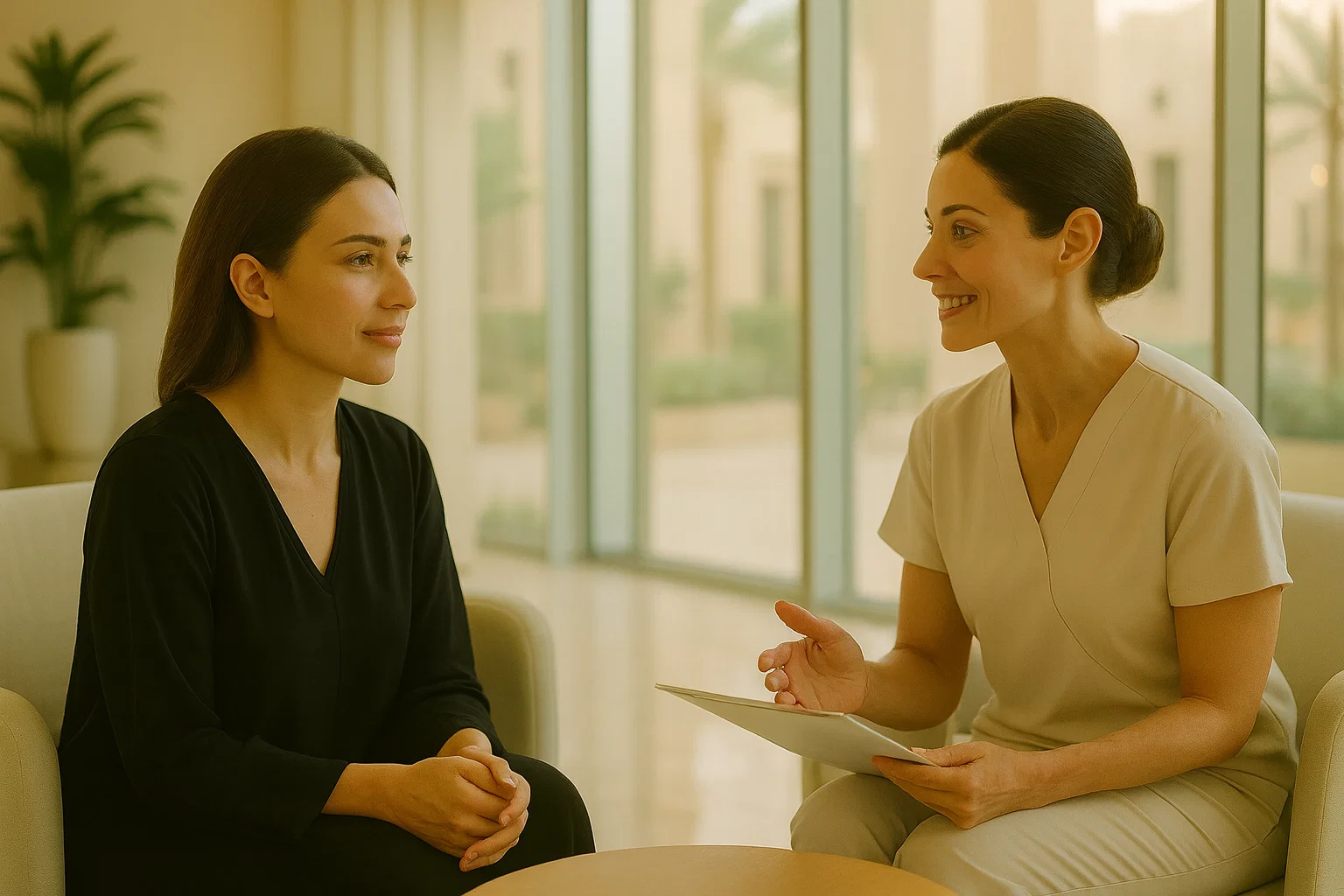 Wellness consultation between practitioner and participant